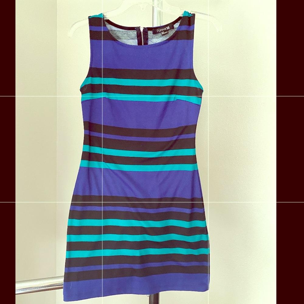 Blue striped dress